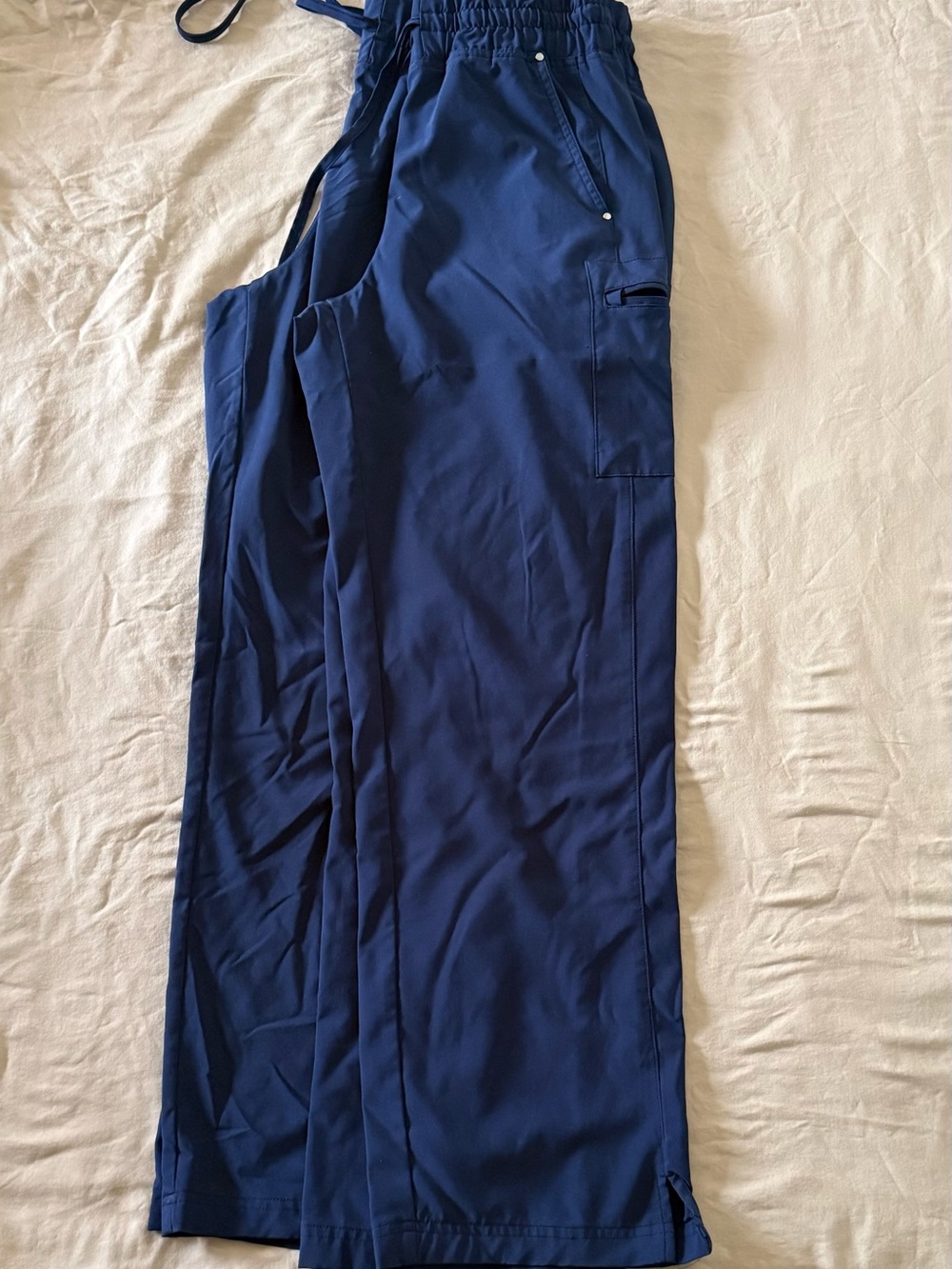 Women's Navy Elastic-Waist Scrub Pants x2